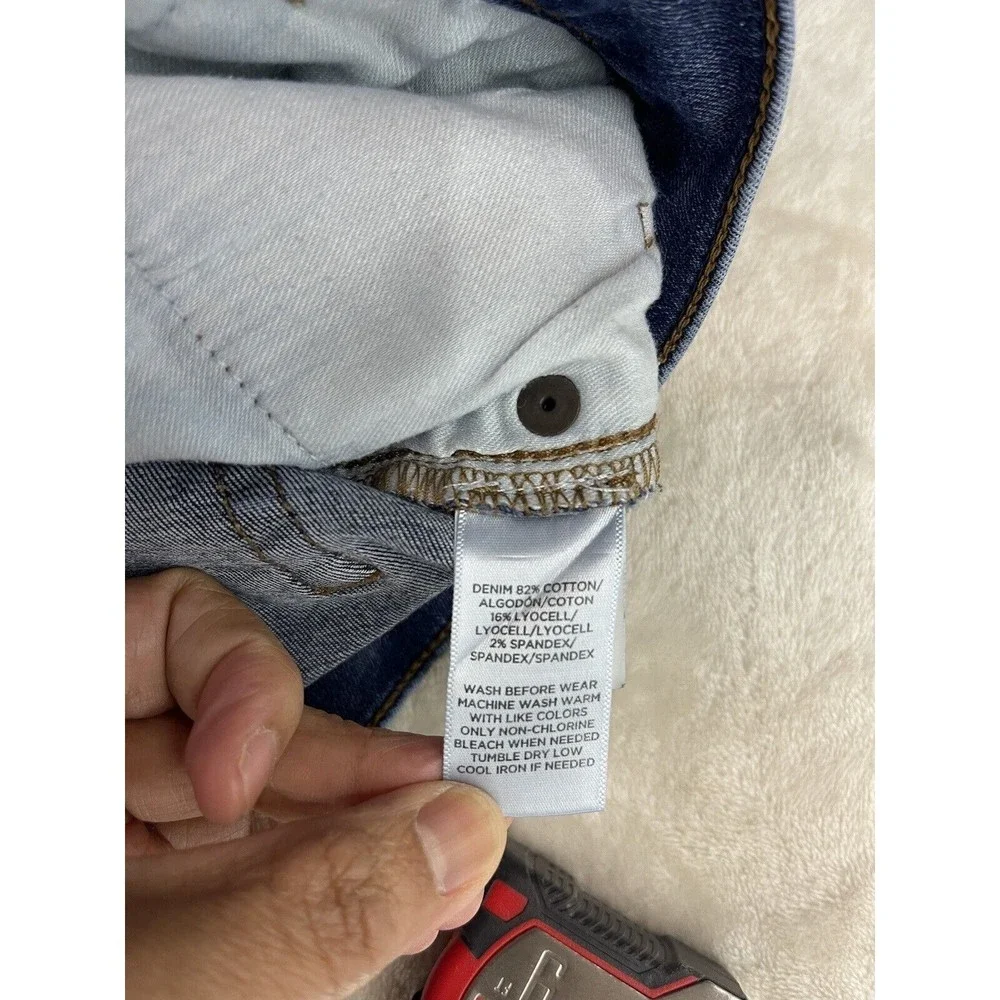 LOFT Ann Taylor Women's Blue Denim Jeans Size 4 Medium Wash Blend Skinny Crop - Picture 3 of 13